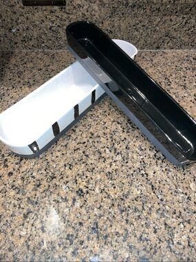 NEW!!! Mud Pie Nested Black and White Ceramic Serving Tray Duo